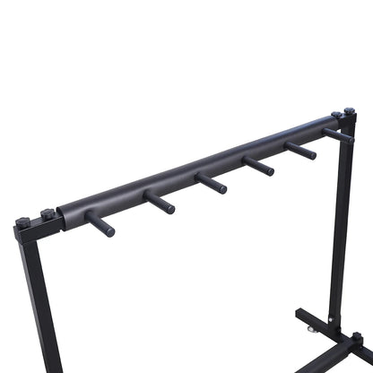 Multistandaard voor 5 Gitaren – Universele Gitaarstandaard voor Elektrische en Akoestische Gitaren – Stevige Display Stand – Zwart – Rubberen Bescherming