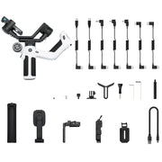 Gimbal Smartphone - Stabilisator voor Smartphone & Camera - Gimbal voor Smartphone & Camera - 360° - Kantelhoek +170°~-45° - 3-Axis - Handheld spiegelloos - met AI-tracker Magnetic Fill - Zwart/Wit