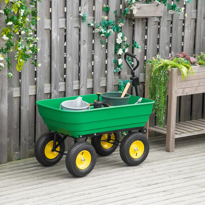 Tuinkar – Tuinwagen – Bolderkar – Transportkar – Handkar – 125 Liter Inhoud – Staal Met Kunststof
