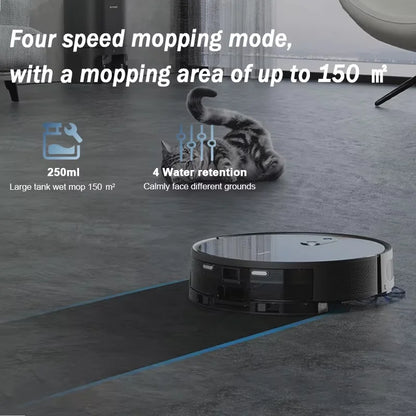 Robotstofzuiger S9 – Robotstofzuiger – Robotmop – Dweilrobot – Zelfreinigende Stofzuiger – Sterke Zuigkracht 3500Pa – Zelfledigende Stofzak 45 Dagen