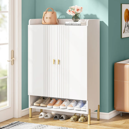 Schoenenkast – Schoenopberger – Schoenenrek – Schoenmeubel – Schoenendisplay – 6 Verstelbare Planken – Capaciteit 20 Paar - QUORE
