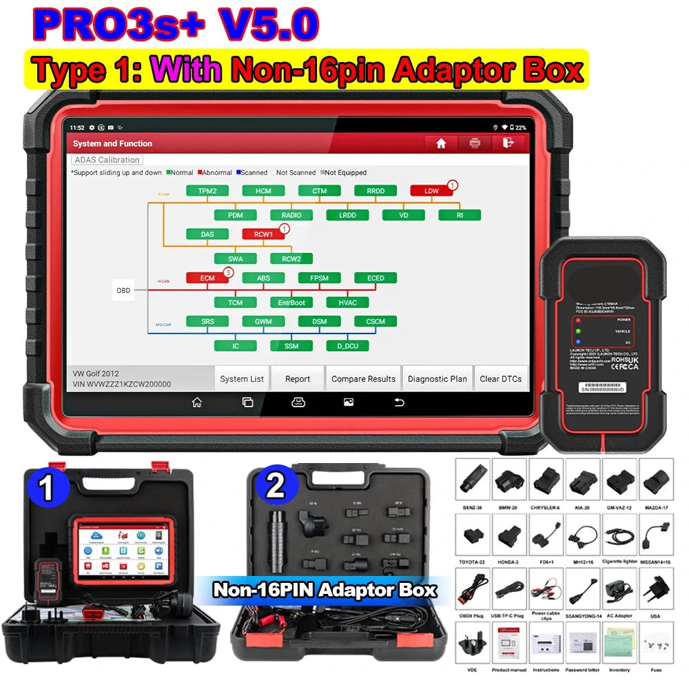 Auto Diagnoseapparaat – OBD2 Scanner – Autodiagnose Tool – Foutcode Lezer – ECU Scanner – 10,1 Inch Touchscreen – Bi-directionele Besturing