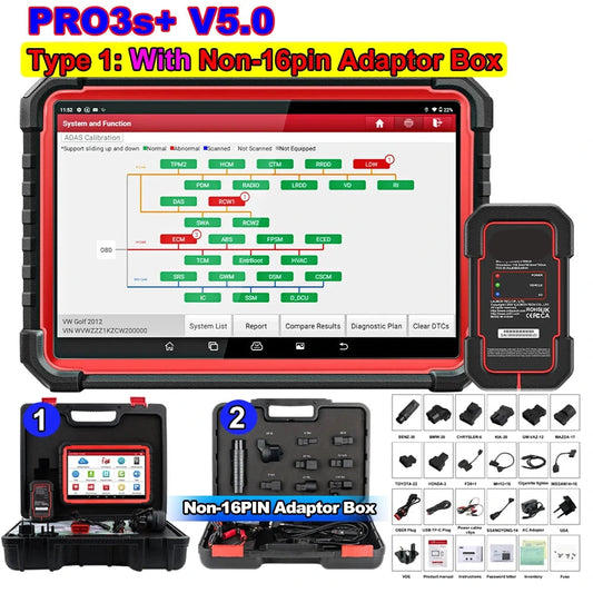 Auto Diagnoseapparaat – OBD2 Scanner – Autodiagnose Tool – Foutcode Lezer – ECU Scanner – 10,1 Inch Touchscreen – Bi-directionele Besturing