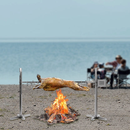 Elektrische Barbecue Draaistok – BBQ Spit – Rotisserie Grill – Vleesspies – BBQ Rooster – 53 Inch – RVS Staal – 360° Rotatie