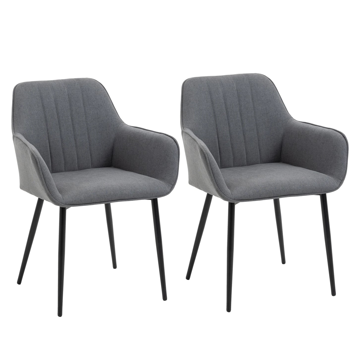 Stoelen – Eetkamerstoelen – Tafelsstoelen – Comfortabele Stoelen – Scandinavisch Design – Ergonomisch – Metalen Pootjes - QUORE