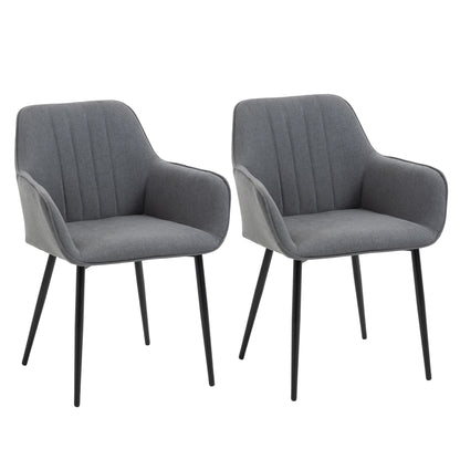 Stoelen – Eetkamerstoelen – Tafelsstoelen – Comfortabele Stoelen – Scandinavisch Design – Ergonomisch – Metalen Pootjes - QUORE