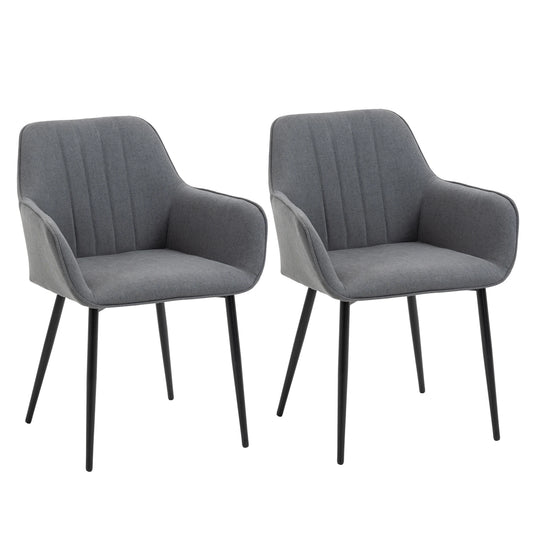 Stoelen – Eetkamerstoelen – Tafelsstoelen – Comfortabele Stoelen – Scandinavisch Design – Ergonomisch – Metalen Pootjes - QUORE