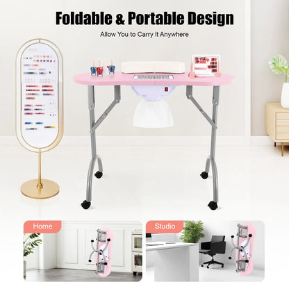 Make-up Koffer – Beauty Koffer – Make-up Trolley – Make-up Case – Make-up Organizer – Rose Goud – Ingebouwde LED-Verlichting – Verstelbaar Handvat Met 4 Vergrendelbare Wielen