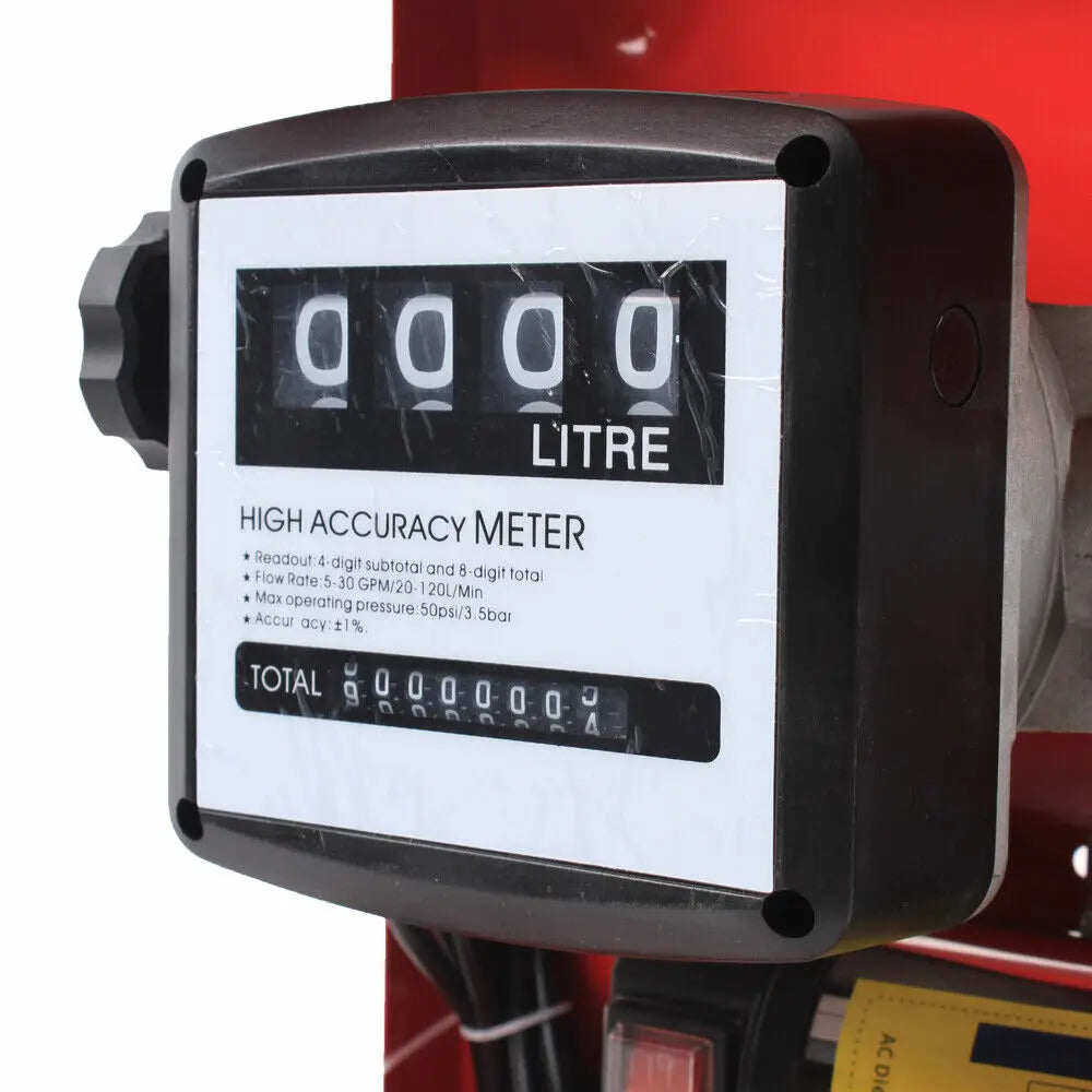 Elektrische Pomp - Brandstofpomp elektrisch - Tankpistool - Dieselpomp - Brandstofpompen - 230V - 550W - 60L/Min - Diesel Elektrische Pomp - Zelfaanzuigende Brandstofpomp met Hoge Vermogen en Tankpistool - QUORE