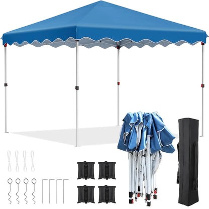 Partytent - Tent - Gazebo - Paviljoen - Opvouwbare - 3x3M - Inclusief Draagtas & 4 Zandzakken – Weerbestendige Partytent voor Buiten - Blauw
