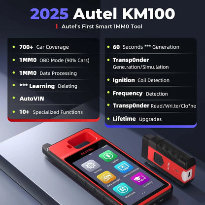 Sleutelprogrammeertool – Auto Key Programmer – Transponder Simulator – IMMO Sleuteltool – Universele Autosleutel Generator – 60s Snelle Sleutelgeneratie – OBD IMMO Key Learning voor 99% Voertuigen - QUORE