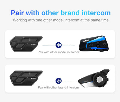 Motorfiets Intercom - Motorhelm - Bluetooth 5.0 - Headsets - Handsfree - Communicator - Interphone - 2 stuks - 1000M - QUORE