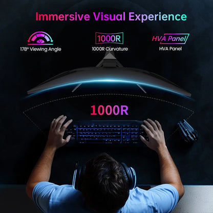 Gaming Monitor – Gaming Scherm – Gamemonitor – Curved Monitor – QHD Resolutie – 27 Inch – 240Hz Verversingssnelheid – 1ms Reactietijd