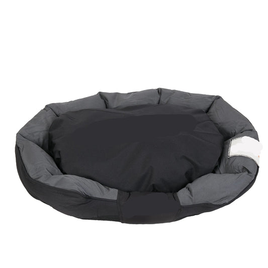Hondenmand - Hondenkussen - Hondenbed - Hondenmanden - 110 x 80 x 22 cm - Waterdichte - Extra Groot Kalmerend Ligbed voor Alle Seizoenen - Donutmand - Wasbaar - Fluffy - Met Afneembaar Kussen - Oxford Stof – Hondenbank – voor Binnengebruik - Zwart
