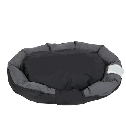 Hondenmand - Hondenkussen - Hondenbed - Hondenmanden - 90x70x19cm - Waterdichte - Groot Kalmerend Ligbed voor Alle Seizoenen - Donutmand - Wasbaar - Fluffy - Met Afneembaar Kussen - Oxford Stof – Hondenbank – voor Binnengebruik - Zwart