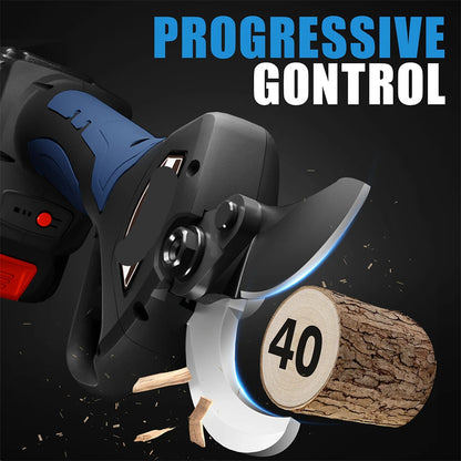 Elektrische Snoeischaar - 40mm - Accu Snoeischaar - 1050W - Takkenschaar - Heggenschaar - Voor Bomen - en Wijngaarden - 2 Accu - 2AH Oranje