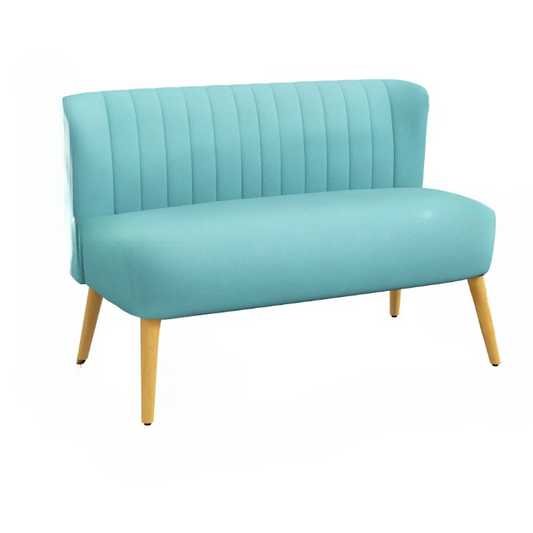 Tweezits Sofa – Kleine Bank – Zitbank - 2-Zits Bank – Loveseat – Compact Formaat – Velvet Stof - Fris Groen