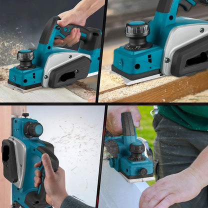 Schaafmachine - Elektrische Schaaf - Parallelgeleider - Opvangzak - Draadloze Elektrische Houtfrees - 30000RPM – Brushless Trimmer & Schaafmachine Zonder Accu – Geschikt voor 18V Accu