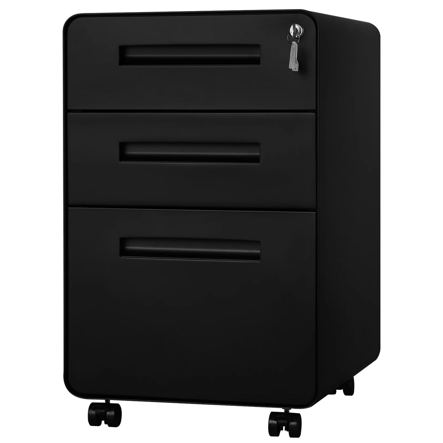 Metalen Ladeblok – Ladekast – Ladekast Met Wielen – Archiefkast – Bureau Organizer – Verrijdbaar Met Remmen – Centraal Slot Veilig