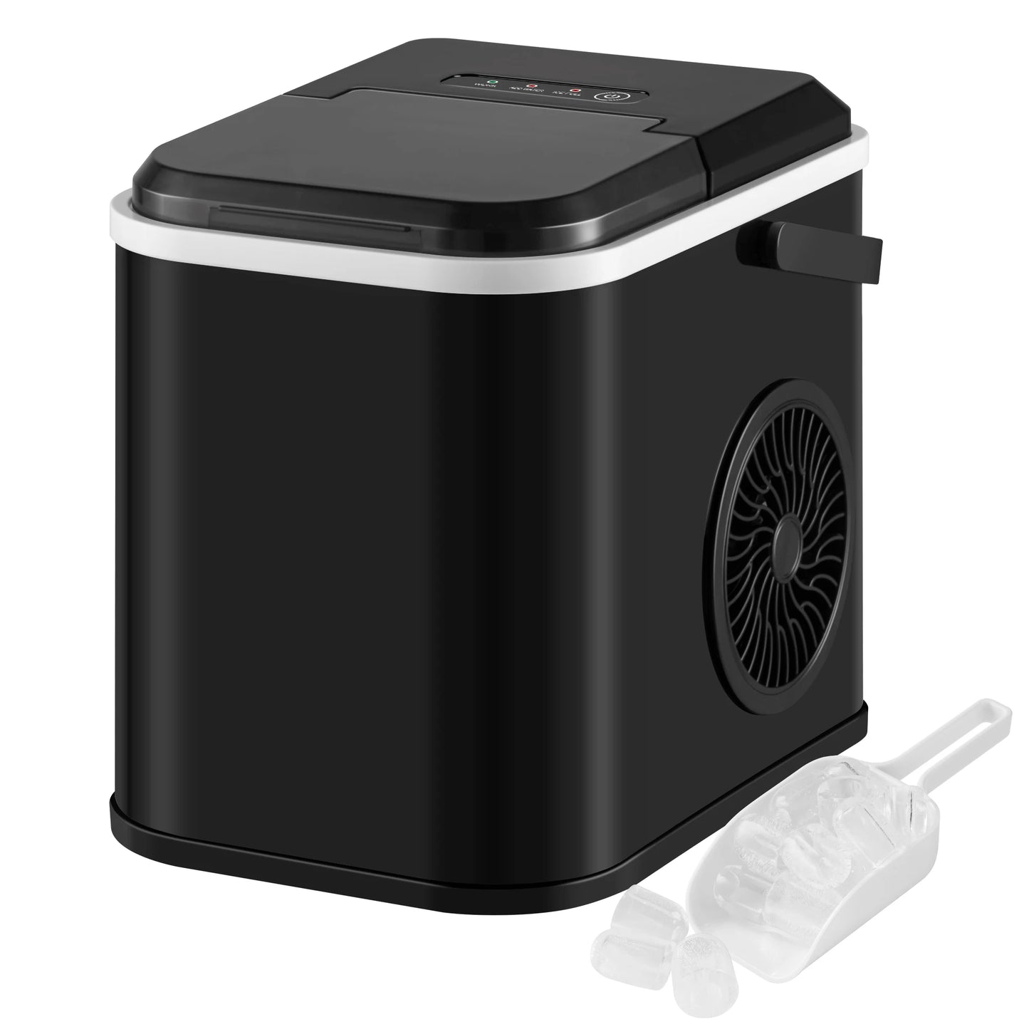 Elektrische IJsblokjesmaker – Snel IJs Maken – Compact IJs Machine – Draagbare IJs Maker – Stil Geluid – 1 Liter Reservoir – 120W Vermogen