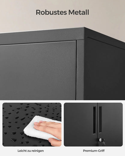 SONGMICS files wardrobe file wardrobe, multi-purpose wardrobe, office wardrobe with 2 doors