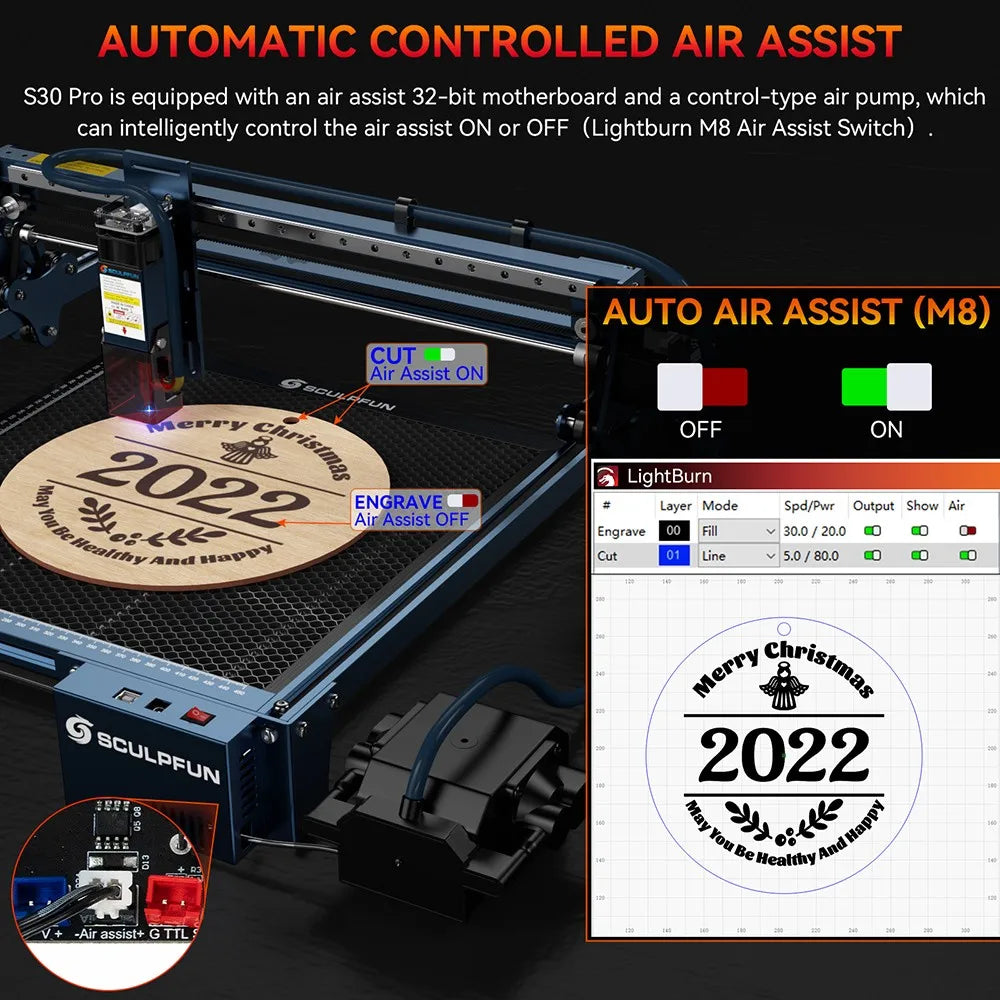 Laser Graveermachine – Laser Cutter – Graveur – Snijmachine – Hobbymachine – 10W Laserlicht – Uitbreidbare Werkruimte