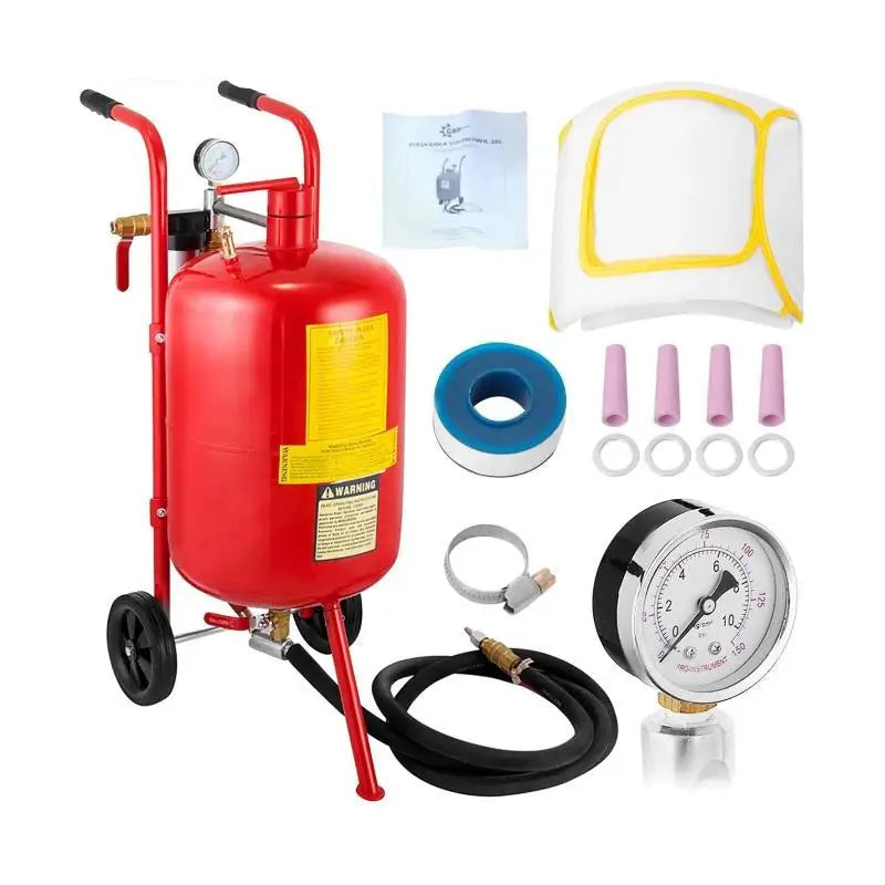 Zandstraalcabine – Zandstraalapparaat – Straalcabine – Zandstraalmachine – Oppervlaktebehandeling – 40 Liter Capaciteit – Slijtvast Staal – 2,5 Meter Slang