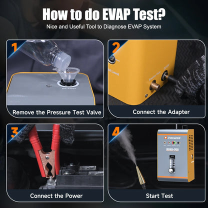 Rooklekkendetector – Rooklekkage Tester – Lekkage Opsporingsapparaat – Evap Testconnector – Ingebouwde Luchtpomp – 10 Minuten Testduur