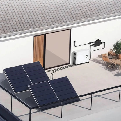 Energieopslagstation – Balkon Batterij – Zonne-energie Opslag – Powerstation – Energieopslagsysteem – 2240Wh Capaciteit – IP65 Waterdicht