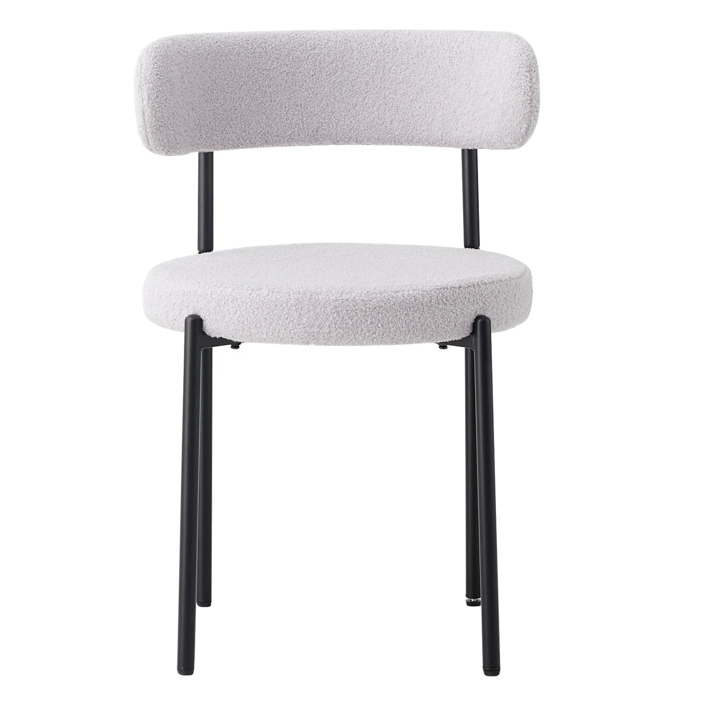 Eetkamerstoelen – Stoelen – Dining Stoelen – Velvet Stoelen – Teddy Bekleding – Ergonomische Rugleuning – Metalen Pooten - QUORE