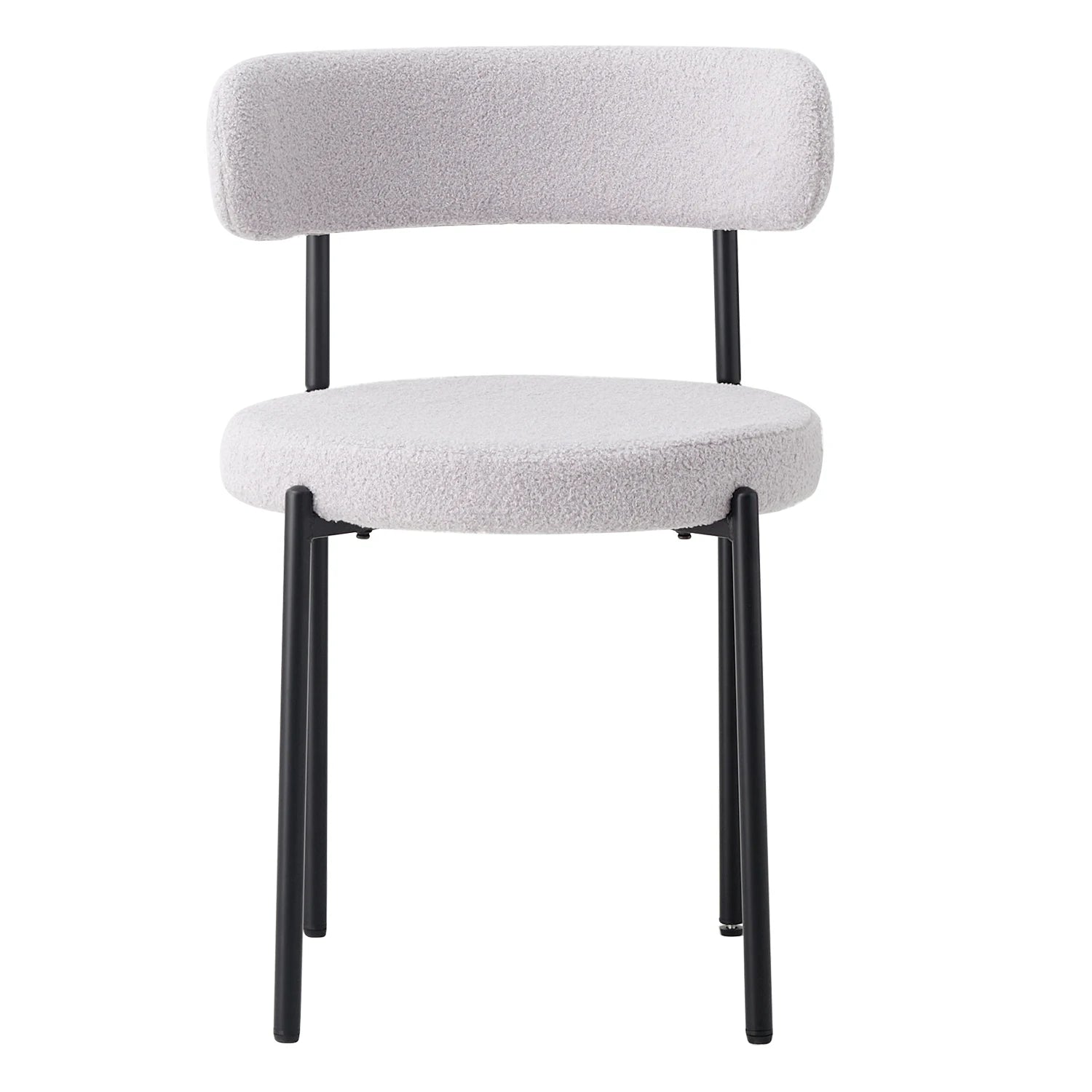 Eetkamerstoelen – Stoelen – Dining Stoelen – Velvet Stoelen – Teddy Bekleding – Ergonomische Rugleuning – Metalen Pooten - QUORE