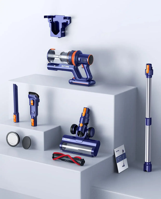 Cordless Stick Vacuum Cleaner - Stick Vacuum Cleaner - Vacuum Cleaner - Cordless Stick Vacuum Cleaner - Powerful Suction - 400W - 38Kpa - 1L dust container - for pets and household appliances - Purple