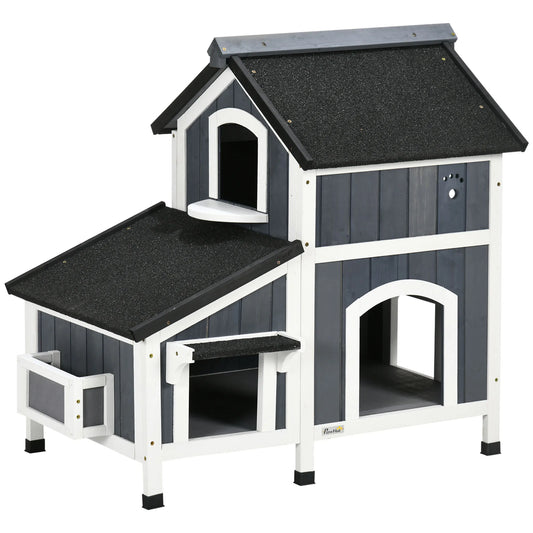 Houten Kattenhuis – Kattenhuisje – Kattenhuis Met Plantenhanger – Kattenverblijf – Ruim Ontwerp – Duurzaam Hout