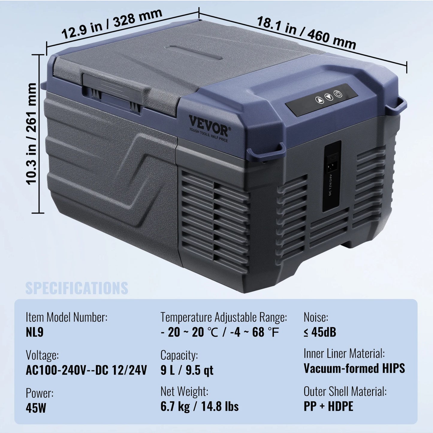 SucceBuy Car Refrigerator  12 Volt Car Refrigerator Fridge  37 L -4℉-68℉ 12/24V DC and 100-240V AC for Outdoor Camping and RV - QUORE