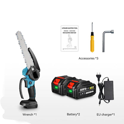 Kettingzaag - Snoeizaag - Takkenzaag - Handzaag - Draadloze - Elektrische - 8 Inch Zaagblad - Brushless Motor - Handzaam Snoeigereedschap – Inclusief 2x 18V Accu en Lader - QUORE
