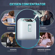 ZY-01 - Zuurstofconcentrator - Zuurstof Generator - Oxygen Concentrator - Zuurstofpomp - Luchtreiniger - Pollen - Zuurstof - Draagbaar - 93%+/-3% - 1L-8Lper min - Wit