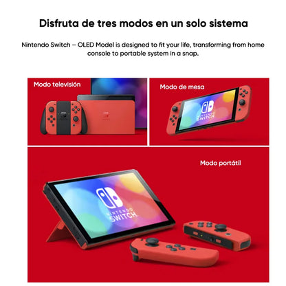 Nintendo Switch OLED Model 64GB 7.0" OLED Screen Portable Handheld Game Console HDMI 1.4 Supports Multiple Languages - QUORE