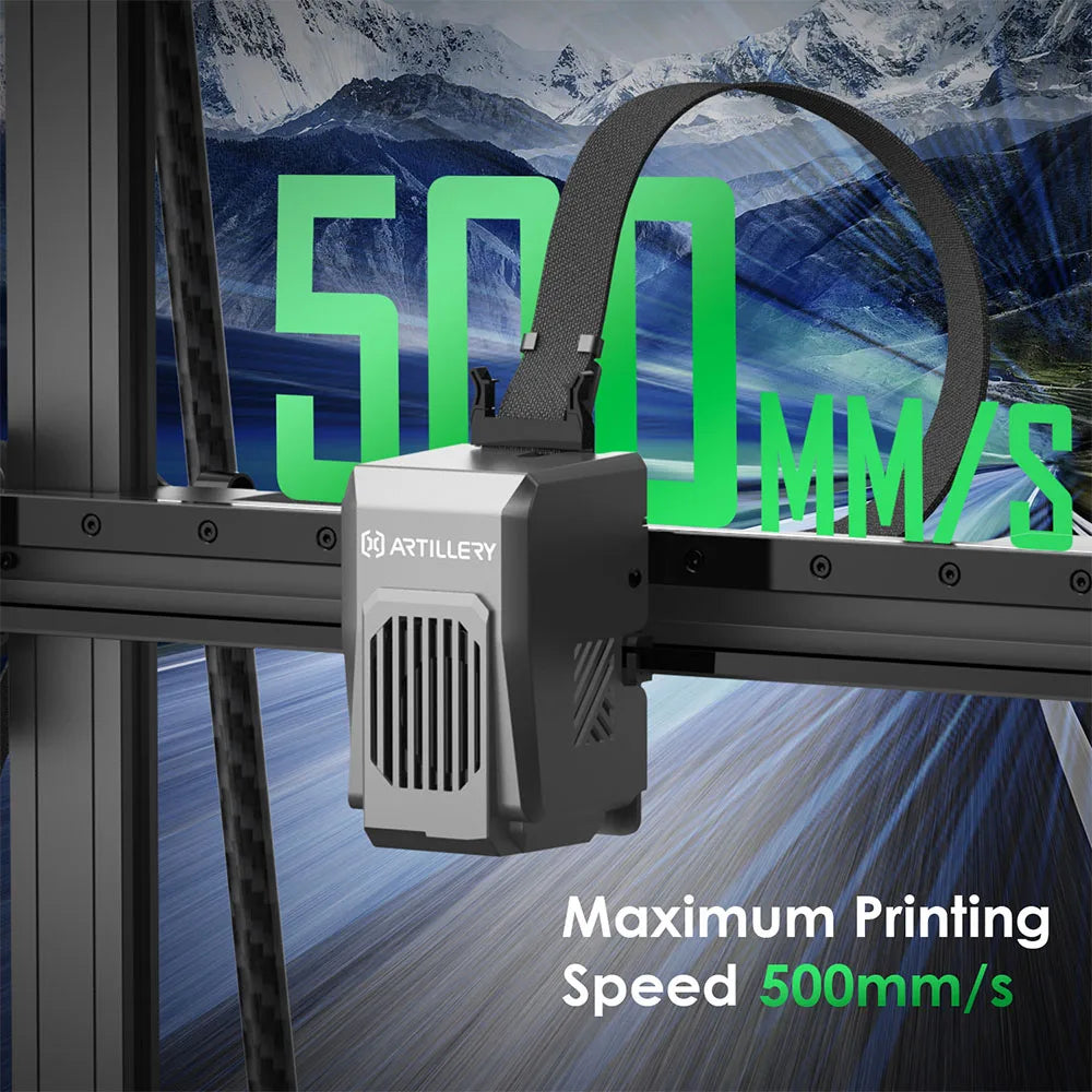 Artillery Sidewinder X4 Plus S1 3D Printer 500mm/s Print Speed 300℃ High-temp Printing XY-Metal Linear Guide Rail 300*300*400mm