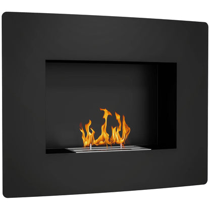Bioethanol Haard – Wandhaard – Vuurhaard – Sfeerverwarming – Bio Ethanol Vuur – Rookvrij En Geurloos – 66x16x52 cm – RVS Hittebestendig