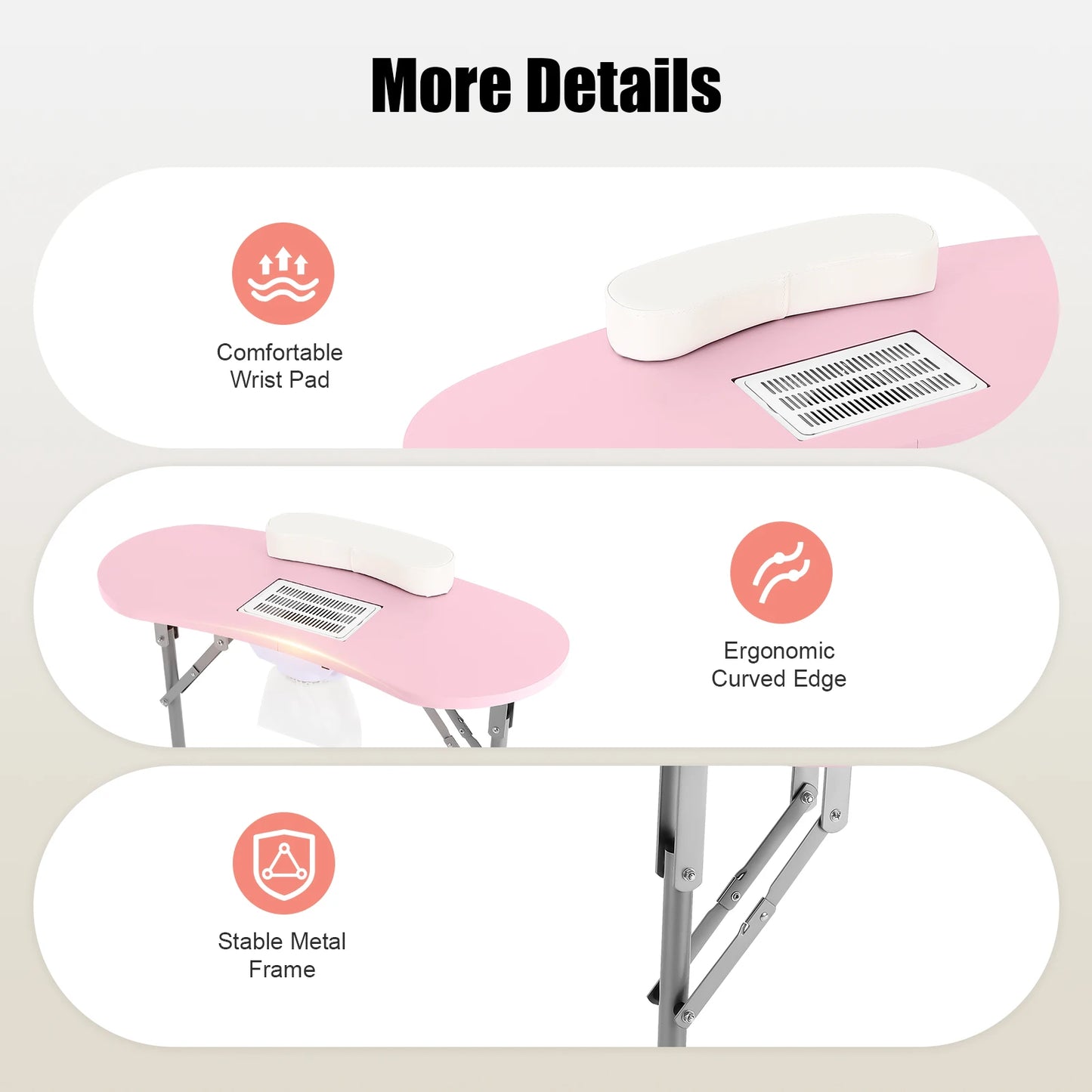 Make-up Koffer – Beauty Koffer – Make-up Trolley – Make-up Case – Make-up Organizer – Rose Goud – Ingebouwde LED-Verlichting – Verstelbaar Handvat Met 4 Vergrendelbare Wielen