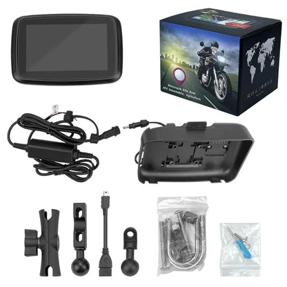 5 Inch Portable GPS Navigation Motorcycle Waterproof Carplay Display Motorcycle Wireless Android Auto IPX7 GPS Screen Apple