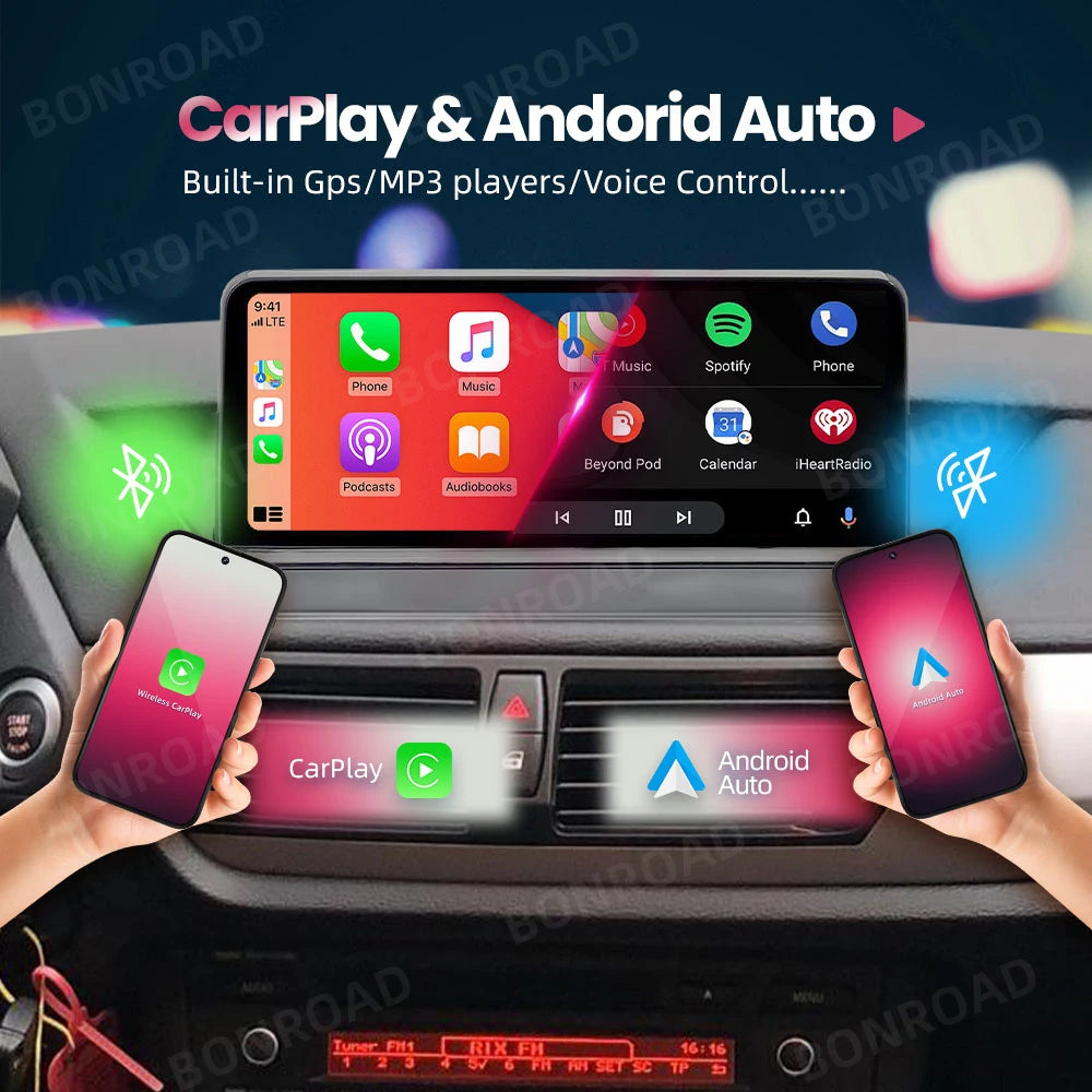 Multimedia Speler – Autoradio – Navigatiesysteem – Touchscreen – Android Auto – 10,25 Inch IPS Scherm – Draadloze CarPlay & Ingebouwde GPS