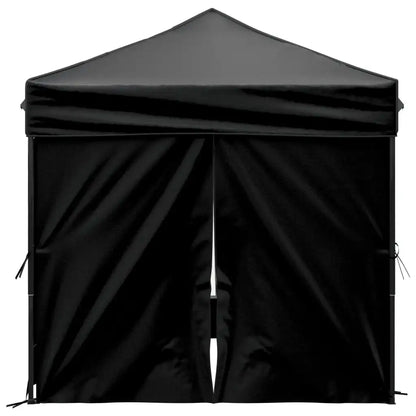 Paviljoen - Tuinpaviljoen - Partytent - Tuintent - Pop-up Kliksysteem - Stabiel - Vouwtent - met 4 zijpanelen - Opvouwbaar - Waterdicht - Hoogte Verstelbaar - 50+UV-Bescherming - voor Tuin - Buiten - Achtertuin - 210D Oxford-stof - 2 x 2 m - Zwart