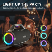 Tronsmart - Luidspreker- BluetoothLuidsprekers- Bluetooth Luidspreker Draadloos- Bluetooth Luidspreker Waterdicht- 130W- met 3-Weg geluidssysteem, gitaaringang en APP-bediening- Zwart Bang Max