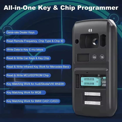 Autosleutel- en Chipprogrammeur – Sleuteltester – Transponderprogrammeerder – Immo-Tool – EEPROM-Schrijver – USB Bluetooth – 181+ Compatibel