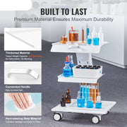 Laboratoriumwagen- Wagen - Kar - Trolley - K-SH003 - 220lbs - Metalen Verrijdbare Kar - voor Laboratoriumkliniek Schoonheid en Salon