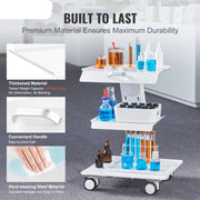 Laboratoriumwagen- Wagen - Kar - Trolley - K-ST753 - 220lbs - Metalen Verrijdbare Kar - voor Laboratoriumkliniek Schoonheid en Salon