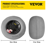 Vevor - Beach Balloon Wheels - Wheelbarrow Wheel - Transport - 13in Wheels - Replacement Sand Tires - TPU Cart Tires for Kayak, Dolly, Canoe and Buggy