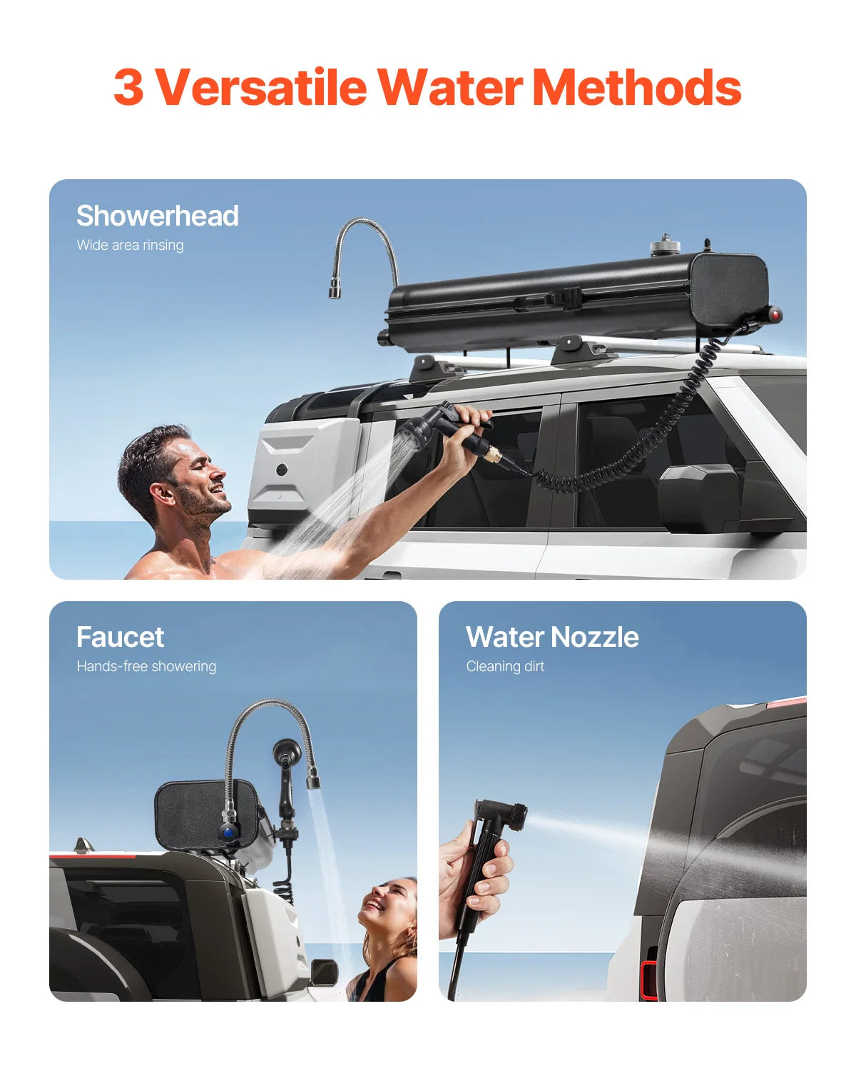 Wateropslag – Watertank – Douchetank – Kampeertank – Outdoor Tank – 15 Liter Capaciteit – Aluminium Constructie - QUORE