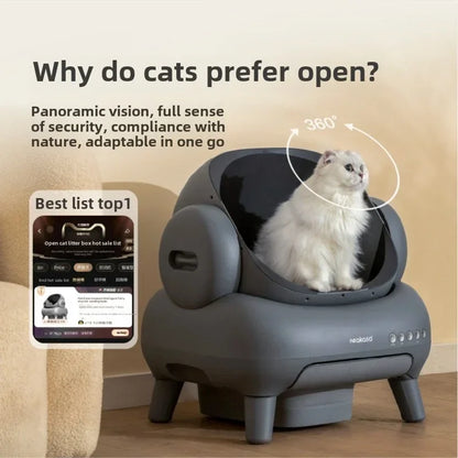Automatische Kattenbak – Slimme Kattenbak – Zelfreinigende Kattenbak – Geurvrije Kattenbak – Hygiënische Kattenbak – 11 Liter Opvangbak – Volledig Afgesloten Ontwerp